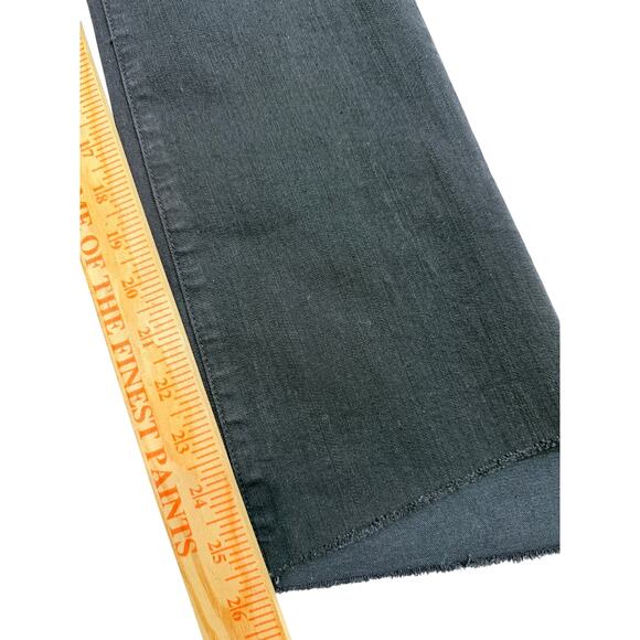 Mother The Insider Crop Step Fray Jeans in Not Guilty Black Mid Rise Size 29 - Picture 13 of 16